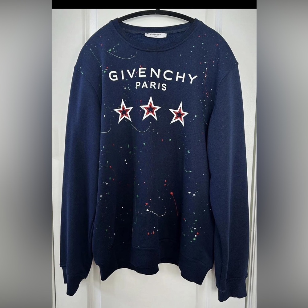 Givenchy Paris Blue Mens Sweatshirt 3XL